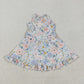 Baby Girl Toddler Straps Flower Knee Length Dress Sibling Active Yoga Clothes RTS