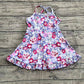 Baby Girl Sleeveless Flower Yoga Active Wear With Shorts Skort Dress RTS