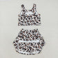 Girls Kids Sleeveless Leopard Yoga Active Sibling Skort Dress Set RTS