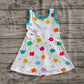 Baby Girl Sleeveless Colorful Flower Yoga Active Wear Skort Dress RTS