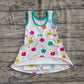 Baby Girl Sleeveless Colorful Flower Yoga Active Wear Skort Dress RTS