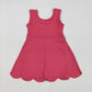 Baby Girl Sleeveless Sleeveless Colorful Sibling Ruffle Yoga Active Knee Length Dress  RTS