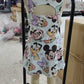 Baby Girl Sleeveless Mouse Ducks Tops Skort Yoga Active Cartoon Set RTS