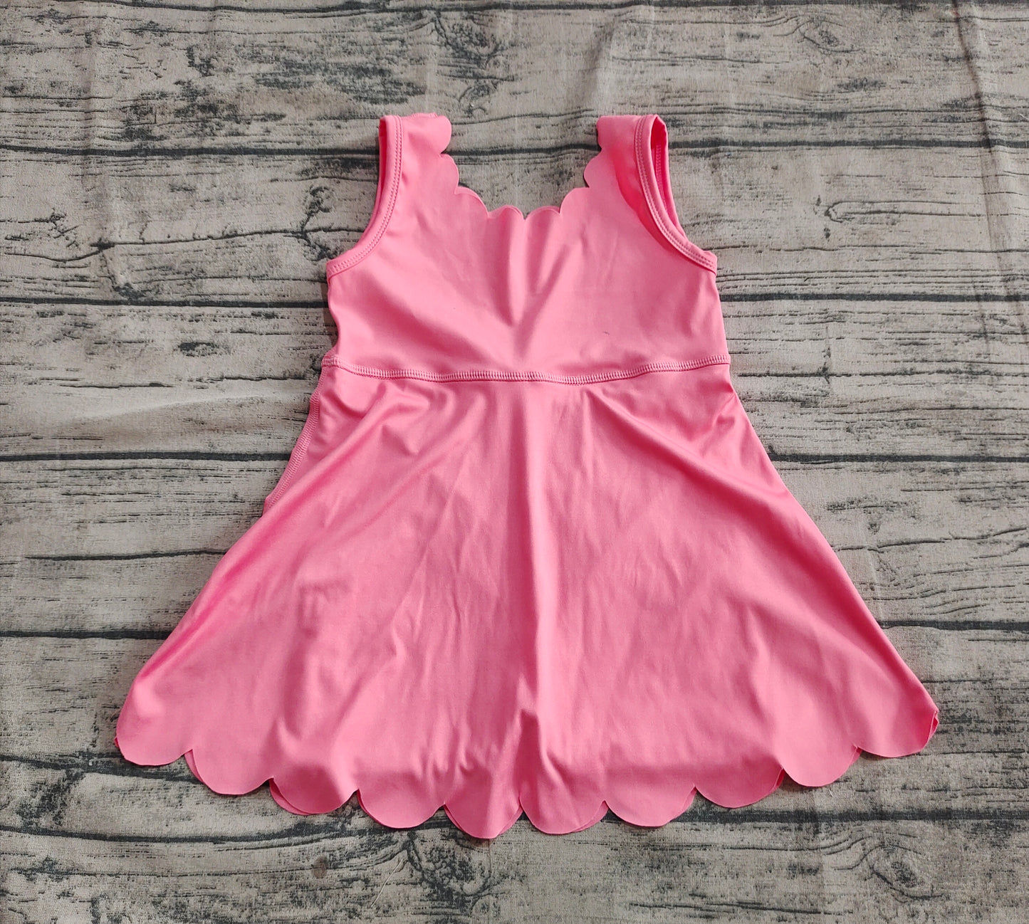 Baby Girl Pink Yoga Active Knee Length Sleeveless Zipper Dress RTS