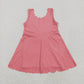 Baby Girl Sleeveless Activite Wear Yoga Knee Length Dress Sibling Clothes RTS