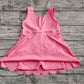 Baby Girl Pink Yoga Active Knee Length Sleeveless Zipper Dress RTS