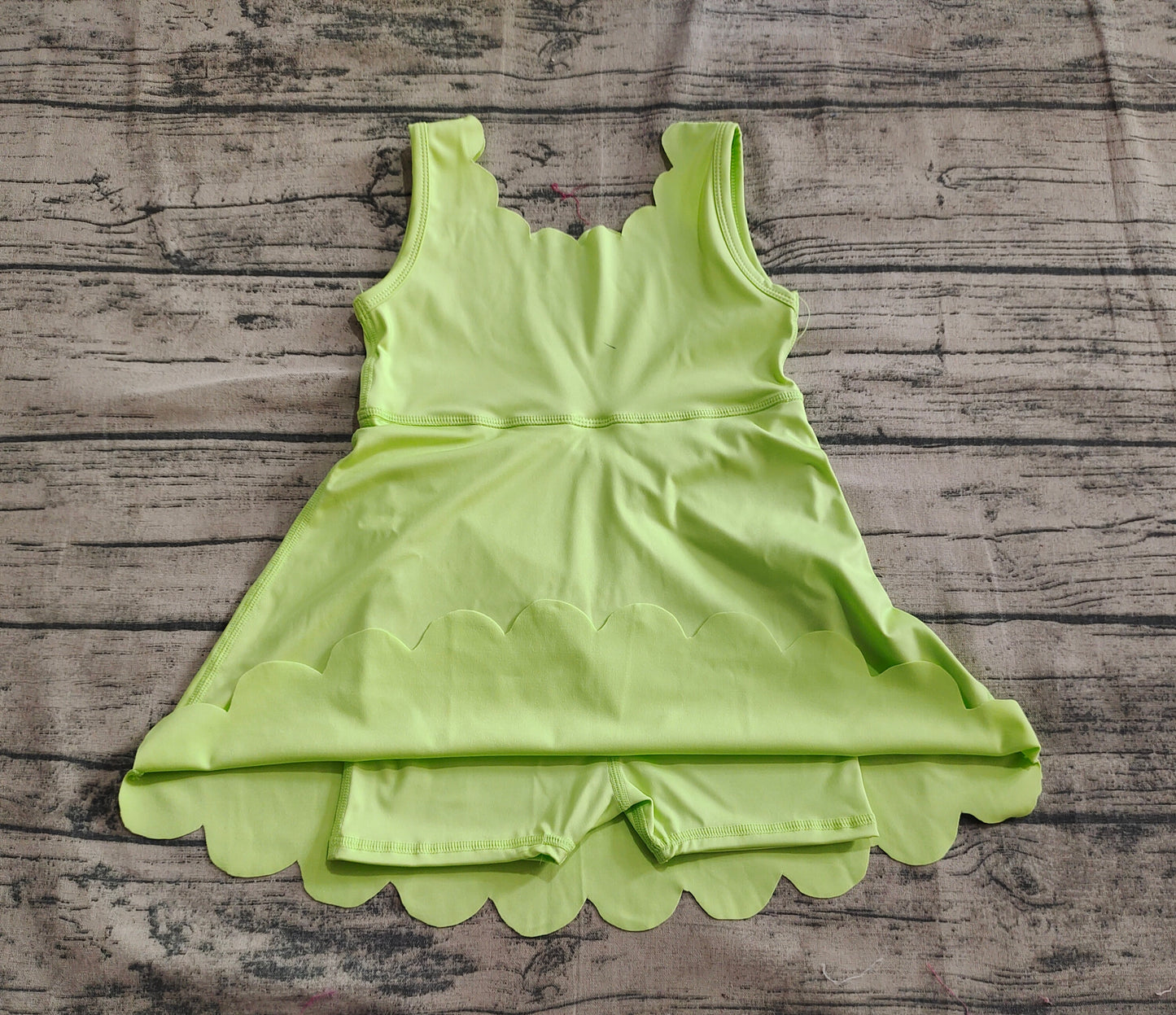 Baby Girl Sleeveless Lemon Yellow Yoga Active Knee Length Dress RTS
