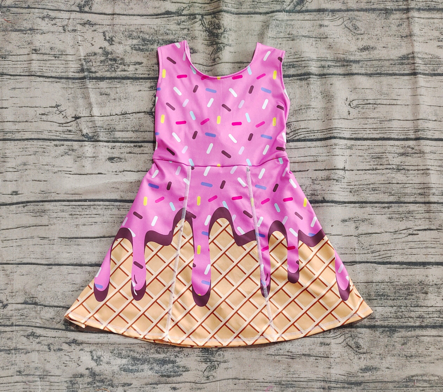 Baby Girl Pink Sleeveless Cake Yoga Active Skort Dress RTS