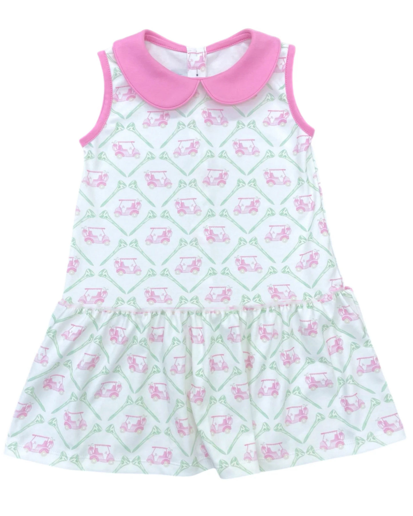 Preorder Baby Girl Sleeveless Golf Knee Length Dress (  Moq 5 )