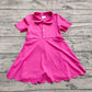 Baby Girl Short Sleeves Buttons Yoga Active Pink Knee Length Dress RTS