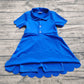 Baby Girl Short Sleeves Buttons Yoga Active Blue Knee Length Skort Dress RTS