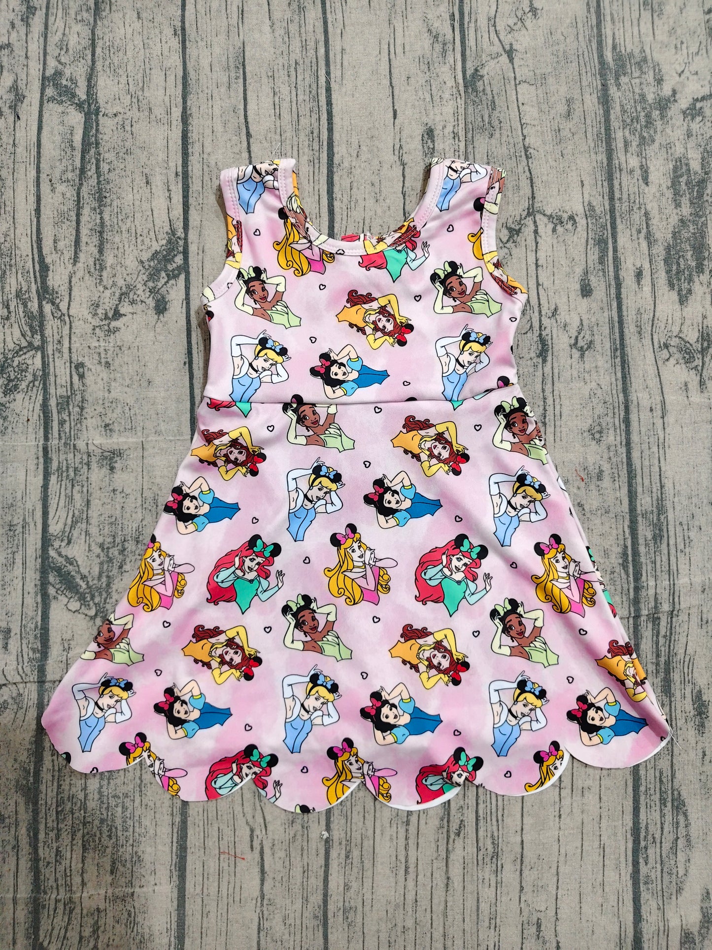 Baby Girls Kids Sleeveless Yoga Active Princess Knee Length Dress RTS