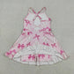 Sibling Baby Girls Kids Sleeveless Bows Team Shorts Knee Length Dresses Pink Clothes RTS
