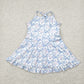 Baby Girl Toddler Straps Flower Knee Length Dress Sibling Active Yoga Clothes RTS