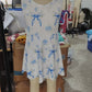 Baby Girl Sleeveless Blue Bows Flower Yoga Active Knee Length Skort Dress RTS