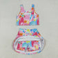 Baby Girl Sleeveless Tie Dye Yoga Active Sibling Skort Dress Set Athletic Clothes RTS