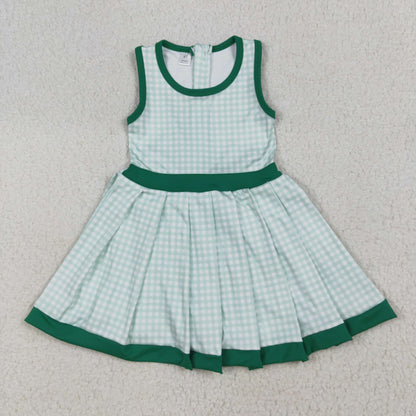 Baby Girl Sleeveless Plaid Ruffle Shorts Yoga Active Dress Sibling Clothes RTS