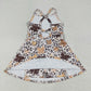 Sibling 3 Colors Baby Girls Colorful Leopard Shorts Yoga Active Knee Length Dresses Set
