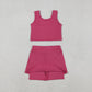 Sibling Baby Girl Sleeveless Vest Tops Shorts Skirt Skort Yoga Active Sets RTS