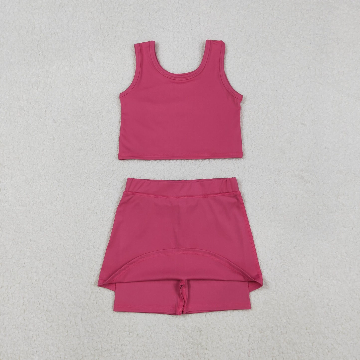 Sibling Baby Girl Sleeveless Vest Tops Shorts Skirt Skort Yoga Active Sets RTS