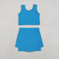 Sibling Baby Girl Sleeveless Vest Tops Shorts Skirt Skort Yoga Active Sets RTS
