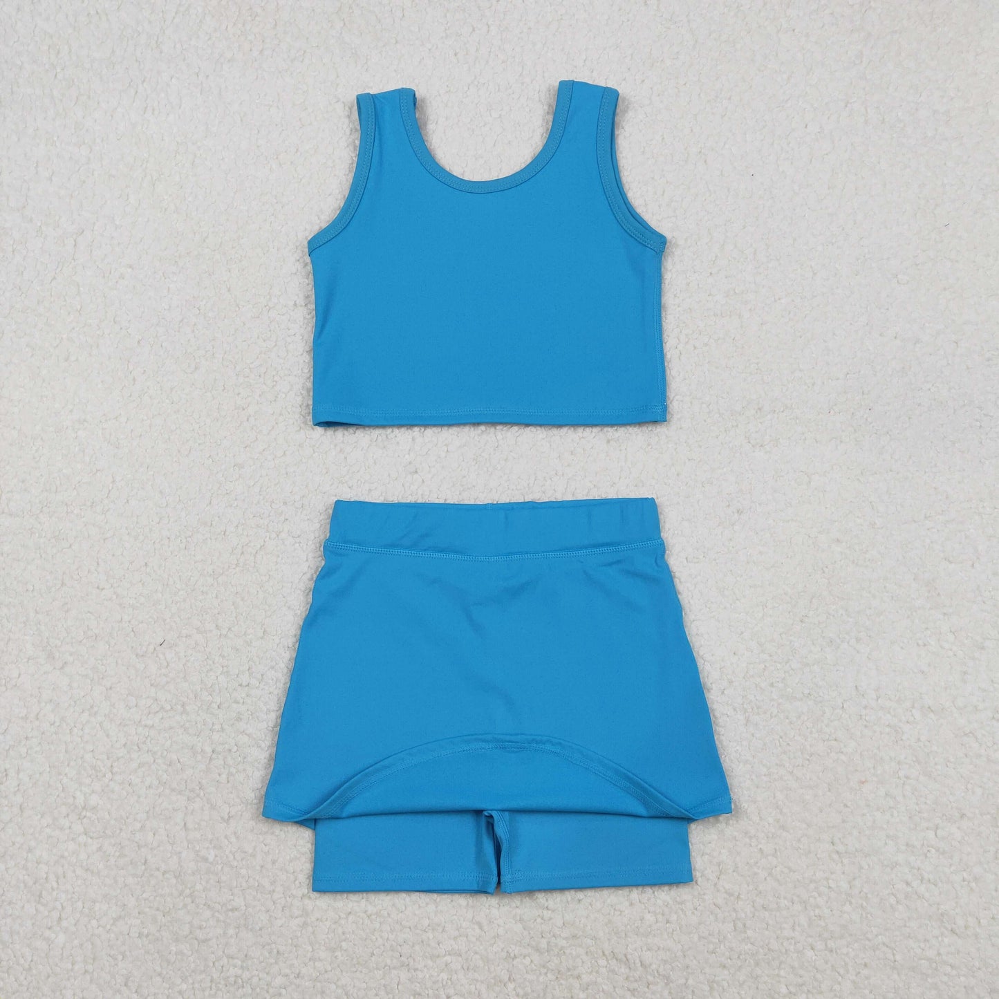 Sibling Baby Girl Sleeveless Vest Tops Shorts Skirt Skort Yoga Active Sets RTS