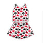 ( Moq 5 ) Preorder Baby Girl Shot Sleeves Black Football Stars Bows Cheer Tops Skort KC Team Yoga Active Set