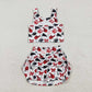 Baby Girl Sleeveless Bows Cheer Sibling Yoga Active Skorts Set RTS