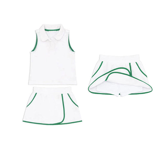 ( Moq 5 ) Preorder Baby Girl Sleeveless Vest Tops Skirt Shorts Skort Yoga Active Outfit