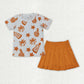 Sibling Baby Girls 4 colors Cheer Top Yoga Pleated Skirts Team Clothes Sets