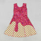 Baby Kids Toddler Pink Drips Yoga Dress Milk Silk Shirt Sibling Team Clothes RTS