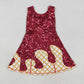 Baby Kids Toddler Dark Red Drips Yoga Dress Milk Silk Shirt Sibling Team Clothes RTS
