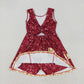 Baby Kids Toddler Dark Red Drips Yoga Dress Milk Silk Shirt Sibling Team Clothes RTS