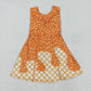 Baby Kids Toddler Orange Drips Yoga Dress Milk Silk Shirt Sibling Team Clothes RTS
