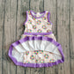 Baby Girls Kids Sleeveless Donuts Skort Yoga Active Mardi Gras Dress RTS