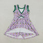 Sibling Baby Girls Kids Sleeveless Mardi Gras Yoga Shorts Knee Length Dresses RTS