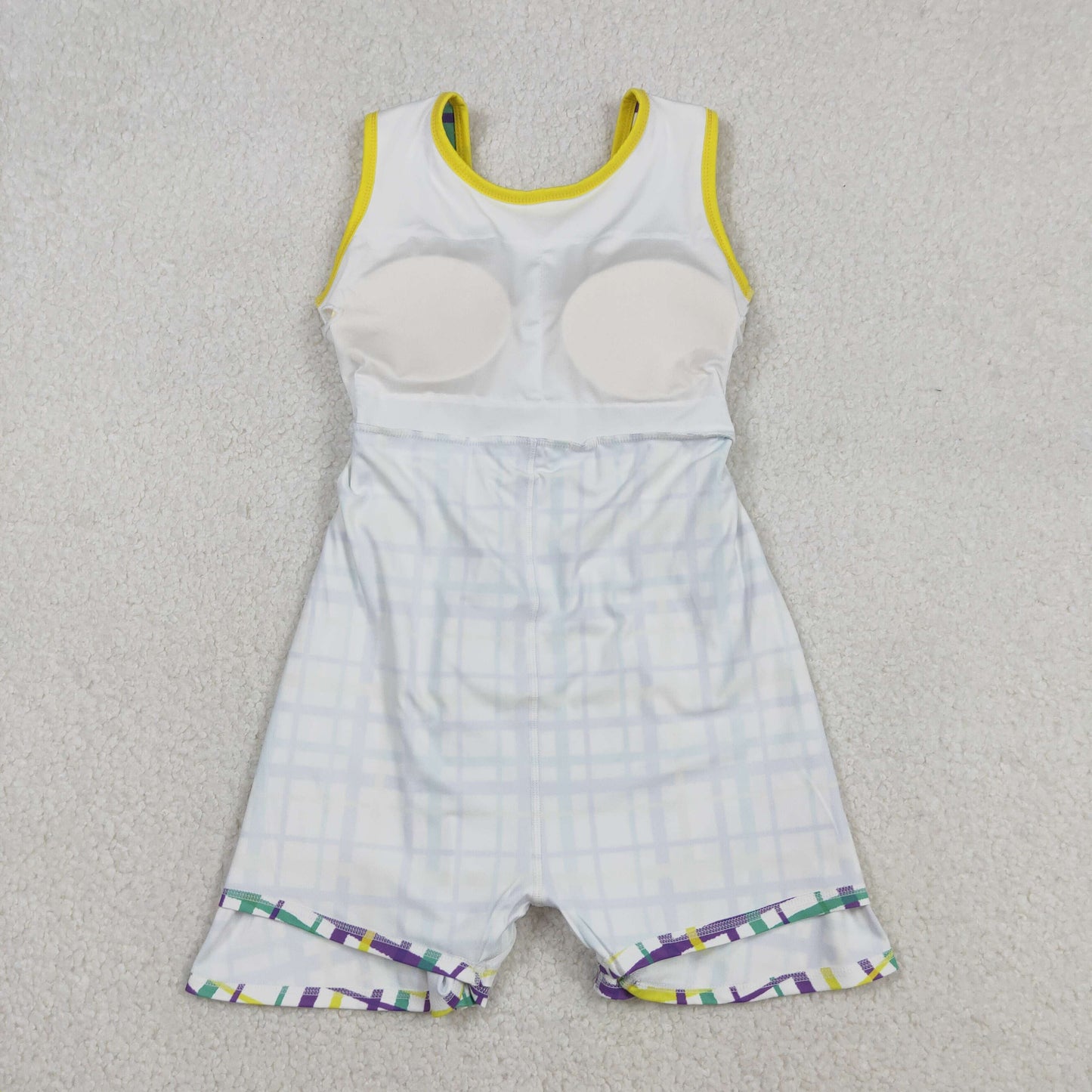 Sibling Baby Girls Kids Sleeveless Mardi Gras Yoga Shorts Knee Length Dresses RTS