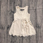 ( No moq ) Preorder Baby Girls Sleeveless Yellow Plaid Bows with Shorts Yoga Dress