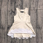 ( No moq ) Preorder Baby Girls Sleeveless Yellow Plaid Bows with Shorts Yoga Dress