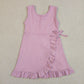 Sibling Baby Girl Kids Sleeveless Bows Knee Length Yoga Active Ruffle Dresses RTS