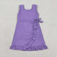Sibling Baby Girl Kids Sleeveless Bows Knee Length Yoga Active Ruffle Dresses RTS