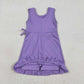 Sibling Baby Girl Kids Sleeveless Bows Knee Length Yoga Active Ruffle Dresses RTS