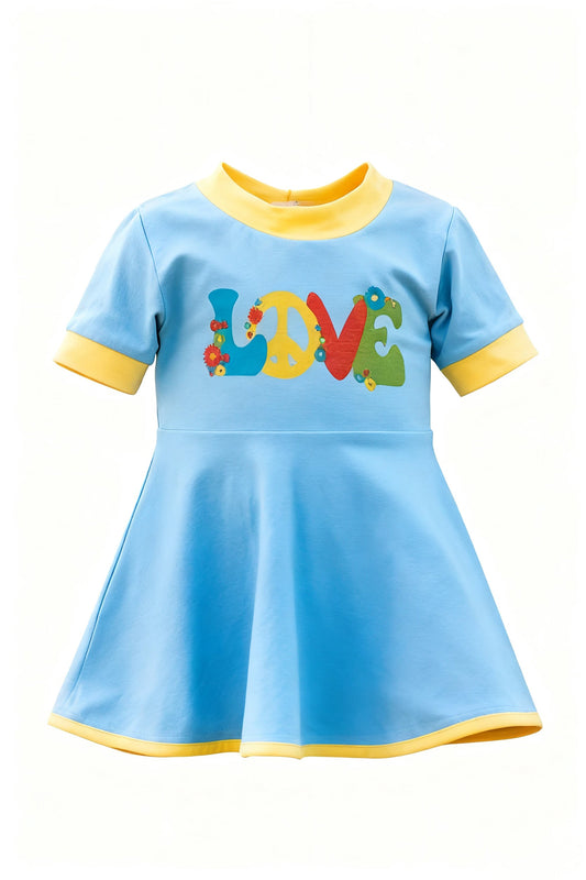 ( Moq 5 ) Preorder Baby Girls Short Sleeves Love Valentine Ruffle Knee Length Dress