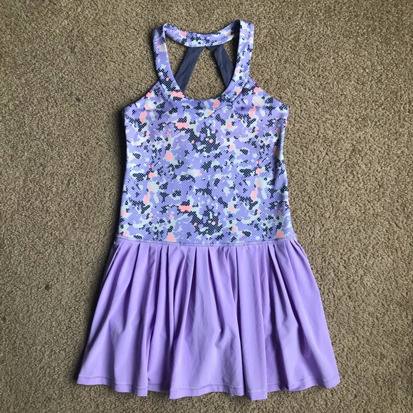 ( Moq 5 ) Preorder Baby Girls Sleeveless Camo Print Yoga Shorts Purple Dress