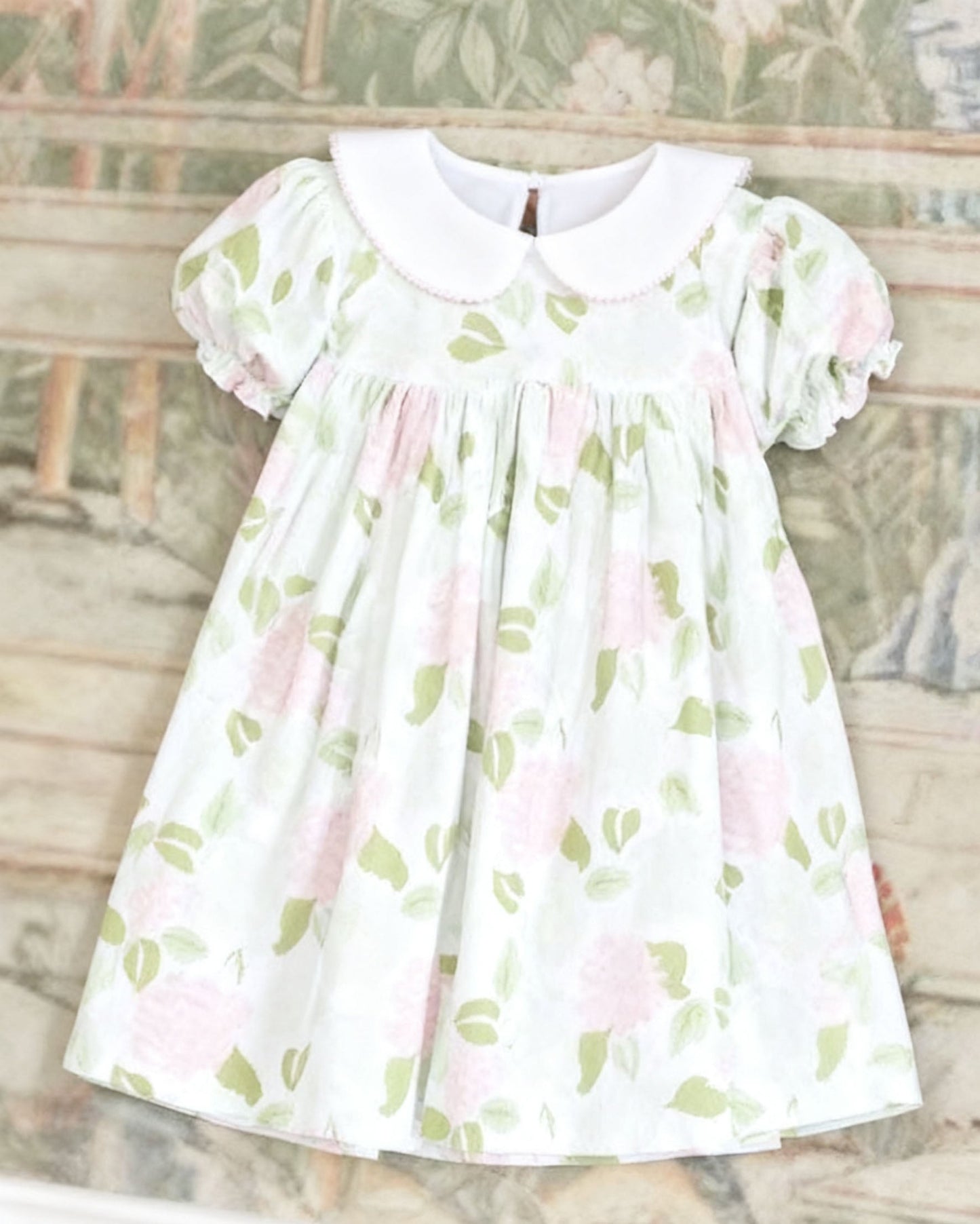( Moq 5 ) Preorder Baby Girls Toddler Short Sleeves Flowers Knee Length Dress