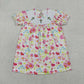 Sibling Baby Girls Kids Short Sleeves Embroidery Crosses Flower Easter Knee Length Dresses RTS