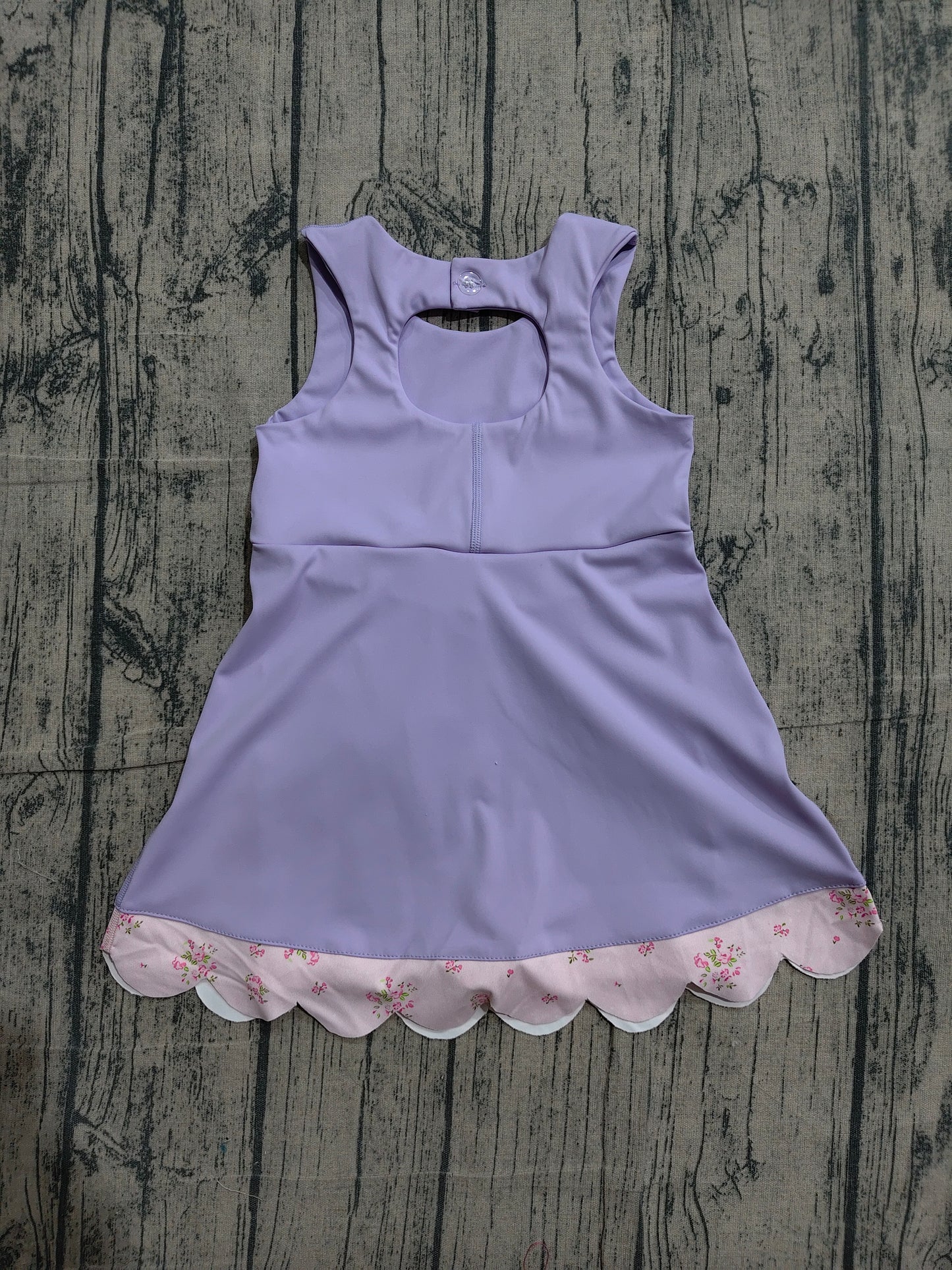 Baby Girls Kids Sleeveless Bows Yoga Shorts Ruffle Knee Length Purple Dress RTS