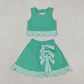 Sibling Baby Girls Kids Sleeveless Tops Bows Skirt Shorts Yoga Clothes Sets RTS