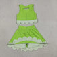 Sibling Baby Girls Kids Sleeveless Tops Bows Skirt Shorts Yoga Clothes Sets RTS