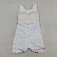Sibling Baby Girls Kids Bows Popsicle 4th of July Yoga Active Shorts Knee Length Dresses
